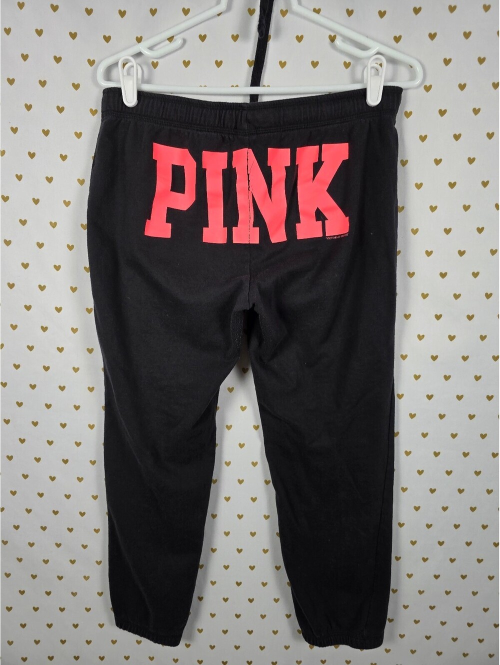 Victorias Secret PINK Logo butt Sweats SMALL Sleep Pants Pajama PJ Bottoms
